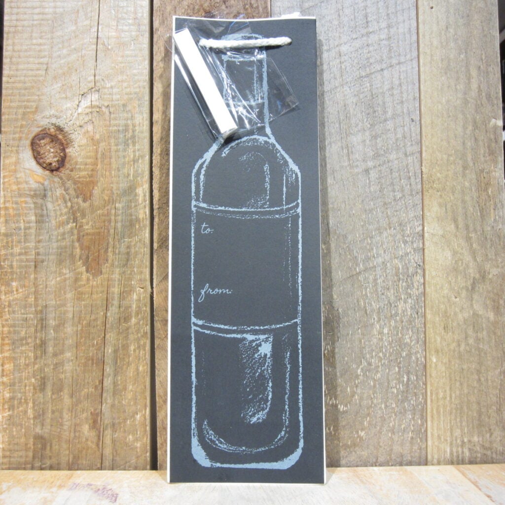 CHALKBOARD BOTTLE CREST WINE BAG