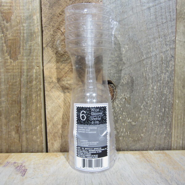 PLASTIC WINE GLASSES 6PK
