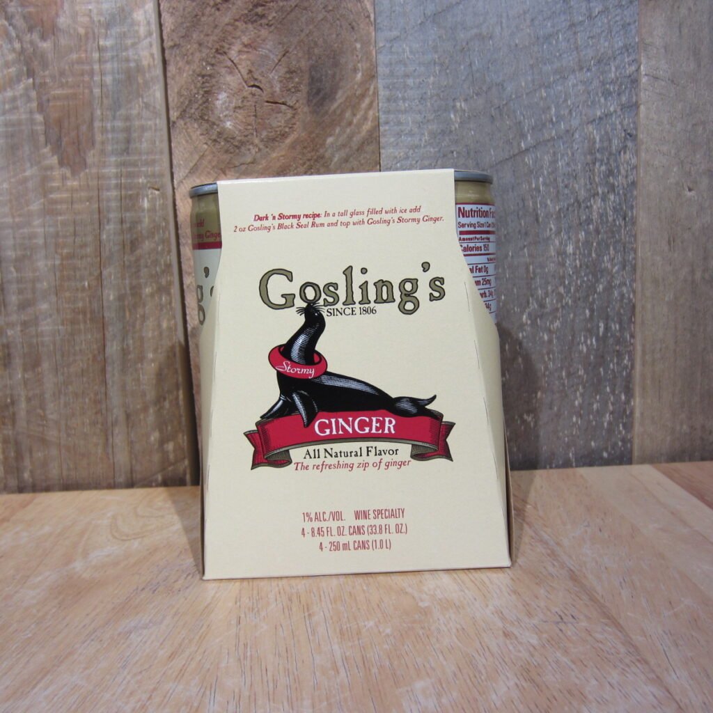 goslings stormy ginger beer 4 pack 250ml