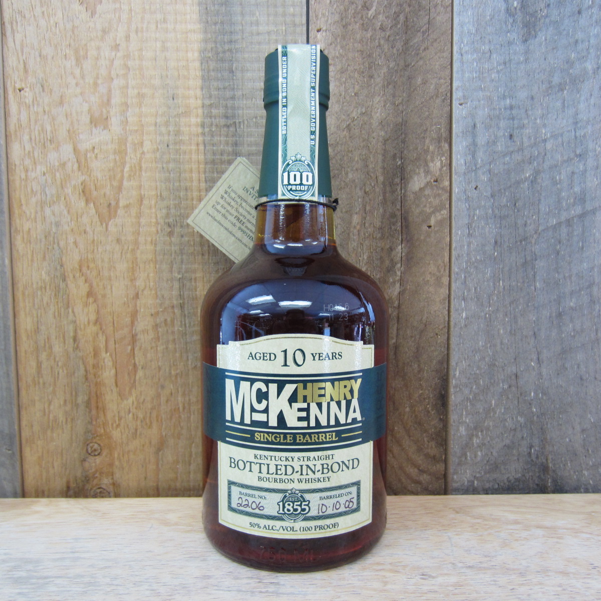 ヘンリーマッケンナ HENRY McKENNA シングルバレル10年 750ml Henry Mckenna Bourbon Single Barrel 10 Year 750ml - Oak and
