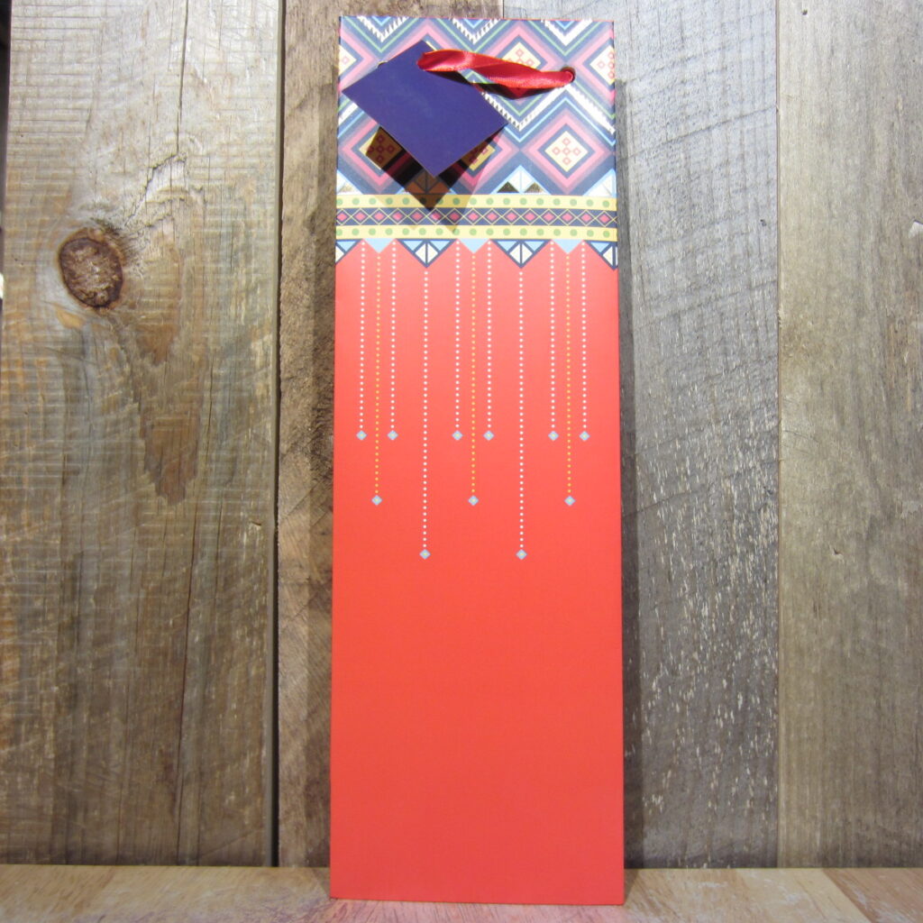 BOHO BRIGHTS RED GIFT BAG