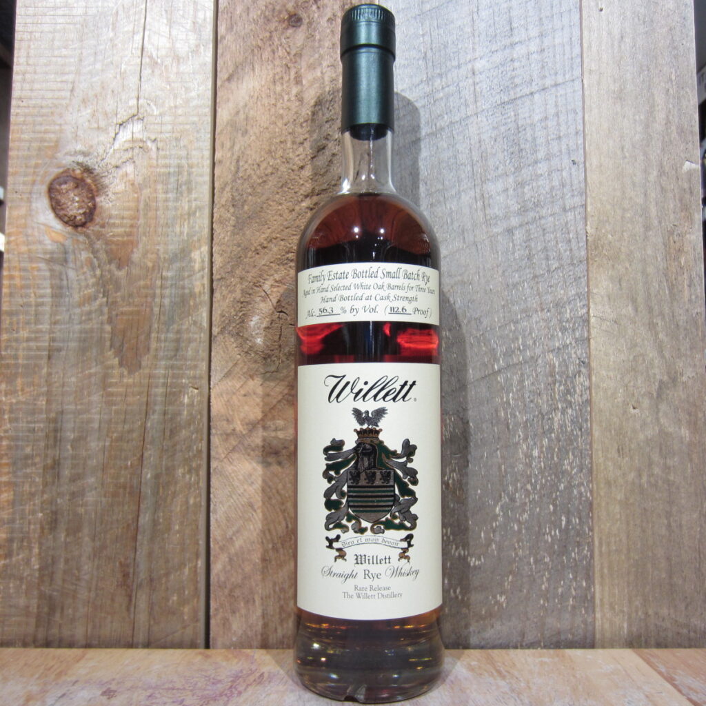 WILLETT 3YR STRAIGHT RYE WHISKEY 750ML