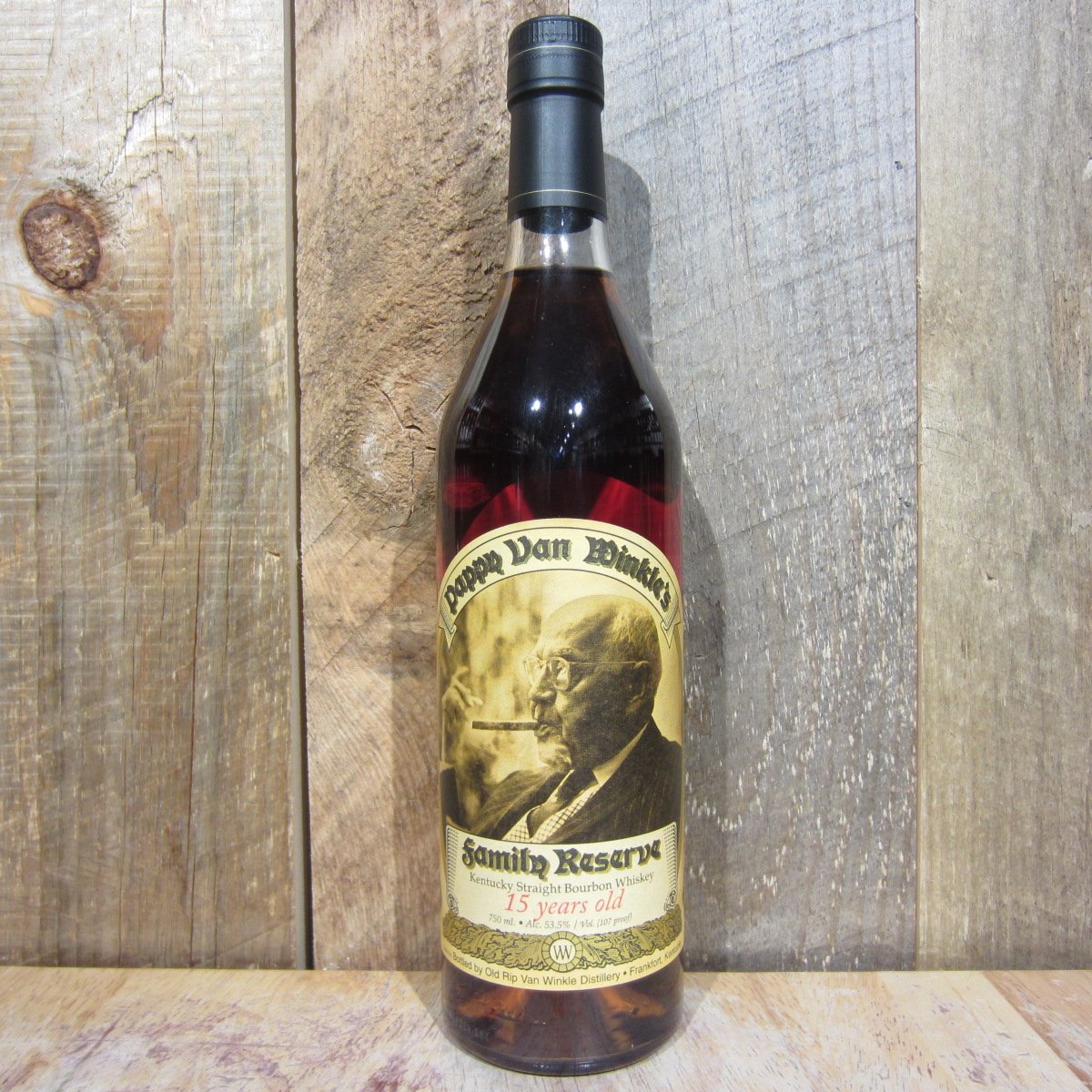 Pappy Van Winkles Family Reserve 15yr 750ml Oak and Barrel