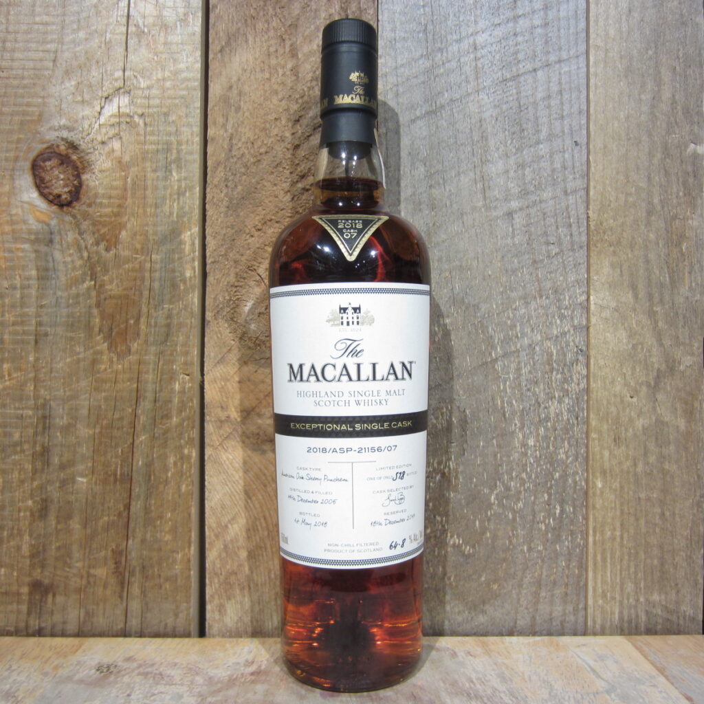 MACALLAN EXCEPTIONAL SINGLE CASK 21156 CASK 7 129.6PF 750ML