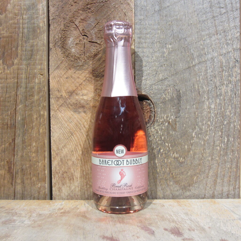 BAREFOOT BUBBLY BRUT ROSE 187ML (QUARTER BTL) BAREFOOT BUBBLY BRUT ROSE 187ML QUARTER BTL