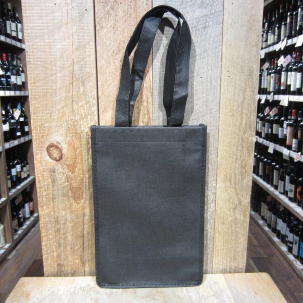 2 BOTTLE WOVEN REUSABLE BLACK TOTE BAG e1580324699451