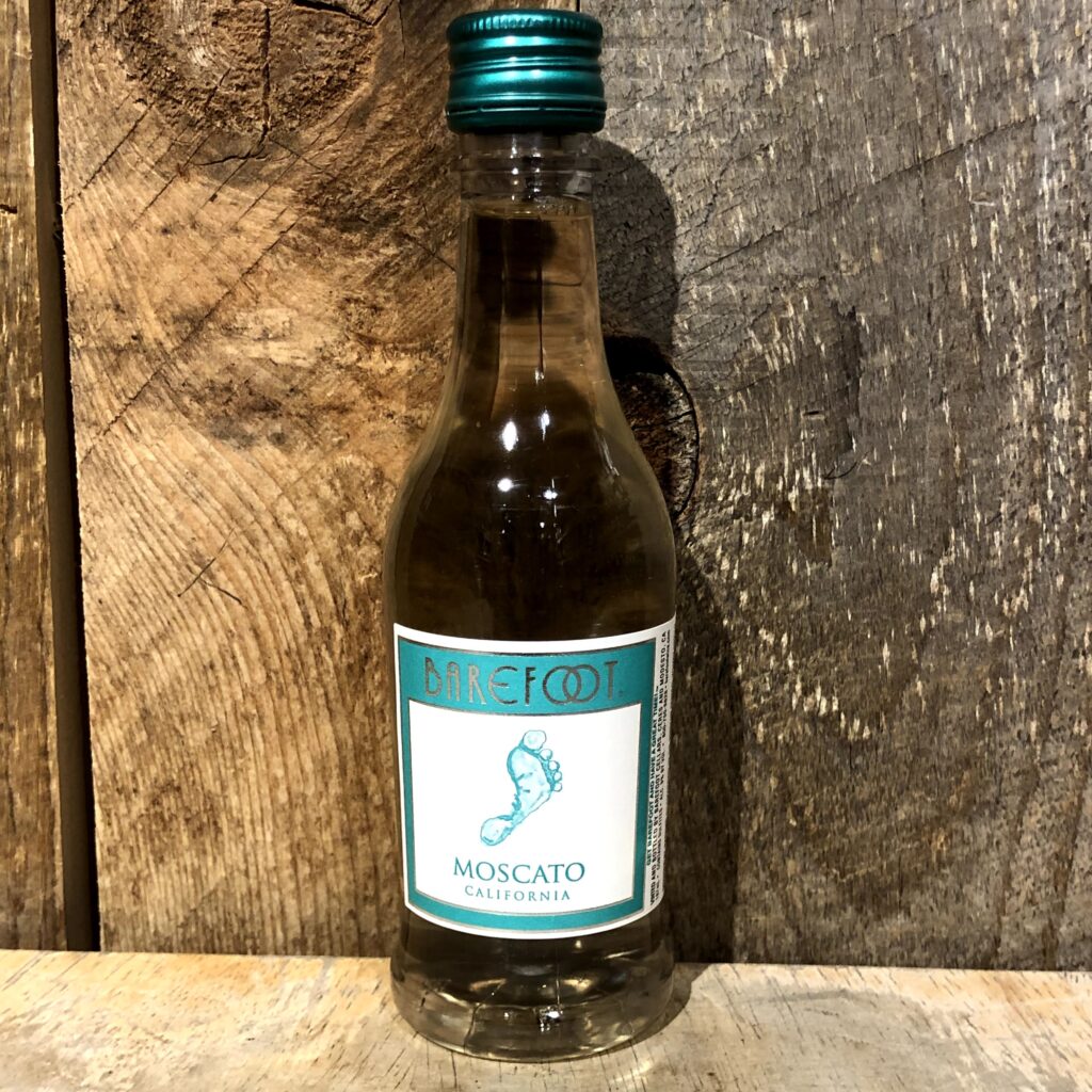 Barefoot moscato 187ml miniature bottle
