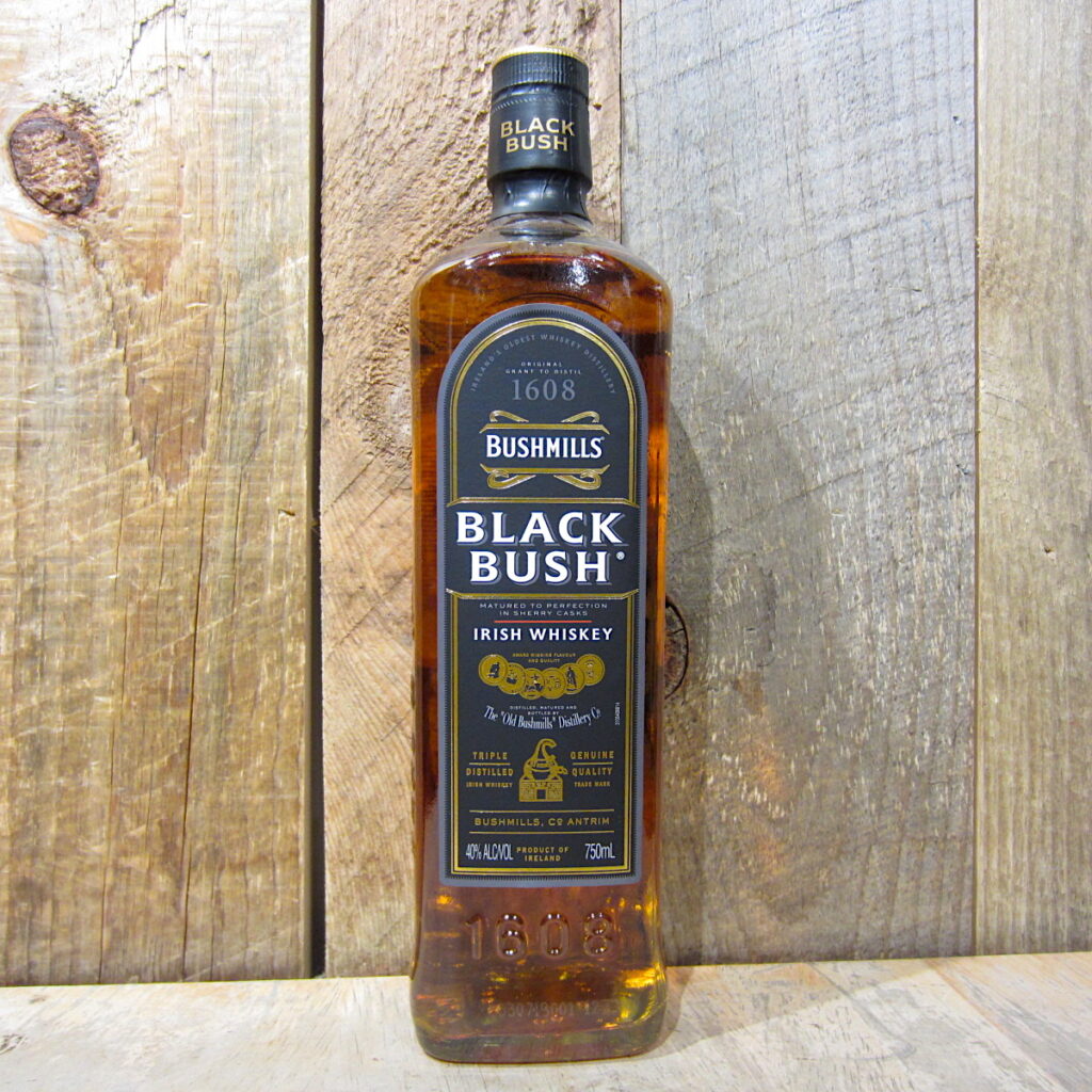 Bushmills Black Bush Irish Whiskey 750ml Oak and Barrel