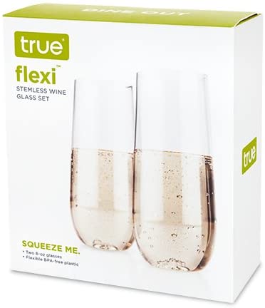 Flexi Champagne Flute 2 Glass Set by True