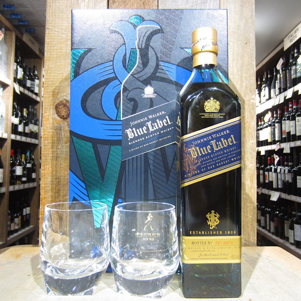 Johnnie Walker Blue Label 2本セット Johnnie Walker Blue Label 750ml Gift Set With 2 Glasses