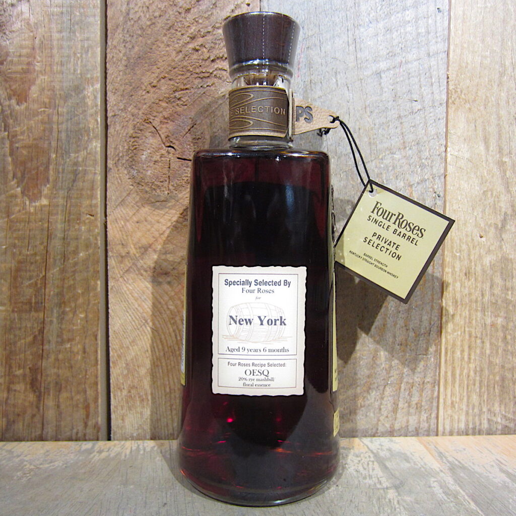Four Roses Single Barrel Private Selection Bourbon OESQ 123.8 side Four Roses Single Barrel Private Selection Bourbon OESQ 123.8 side