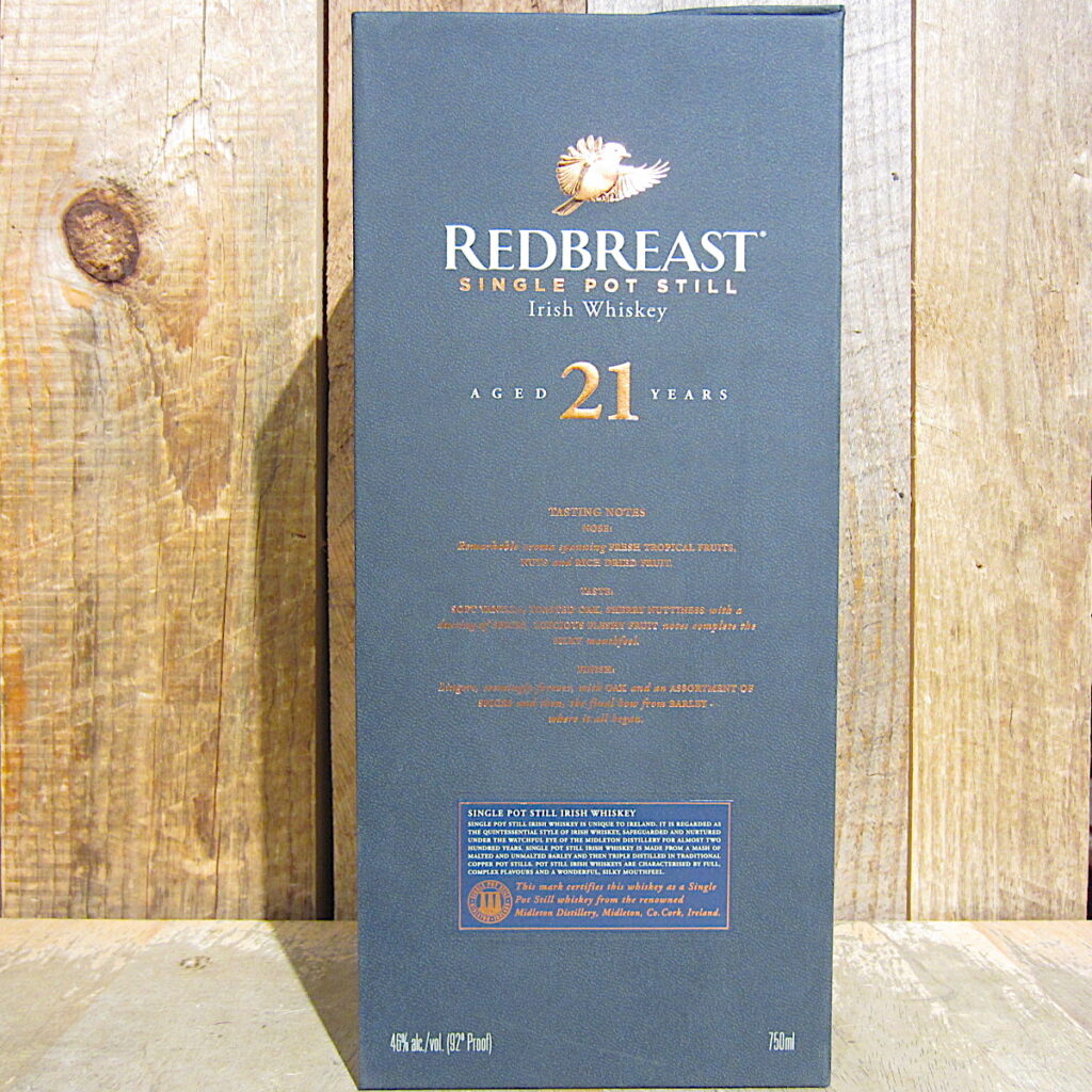 Redbreast 21 Year Old Single Pot Still Irish Whiskey gift box Redbreast 21 Year Old Single Pot Still Irish Whiskey gift box