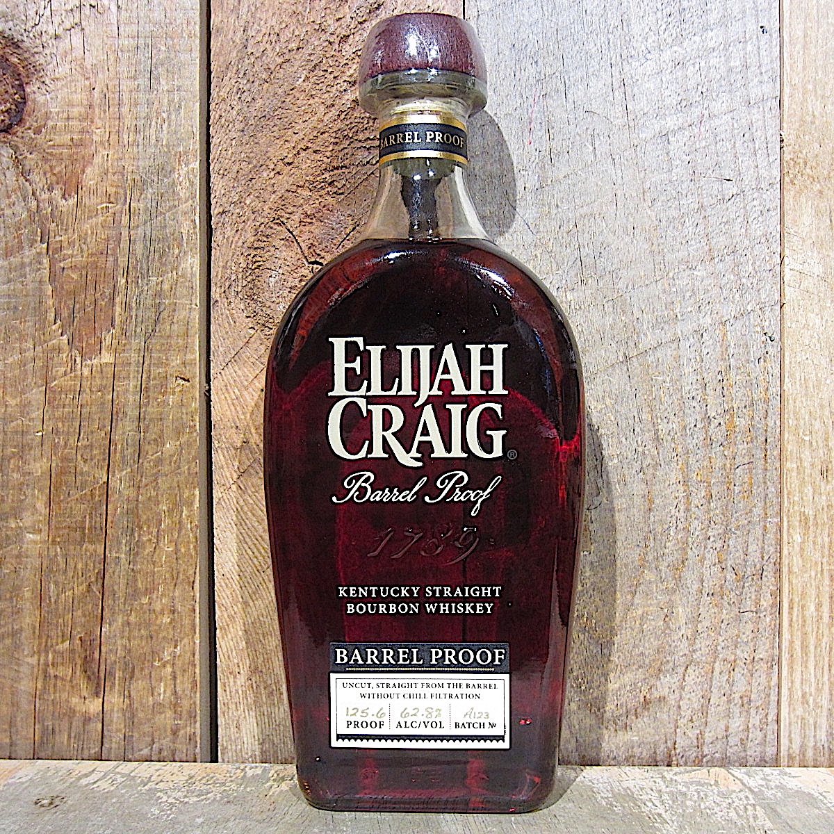 Elijah Craig Bourbon Barrel Proof 12yr 125.6 proof 750ml - Oak and