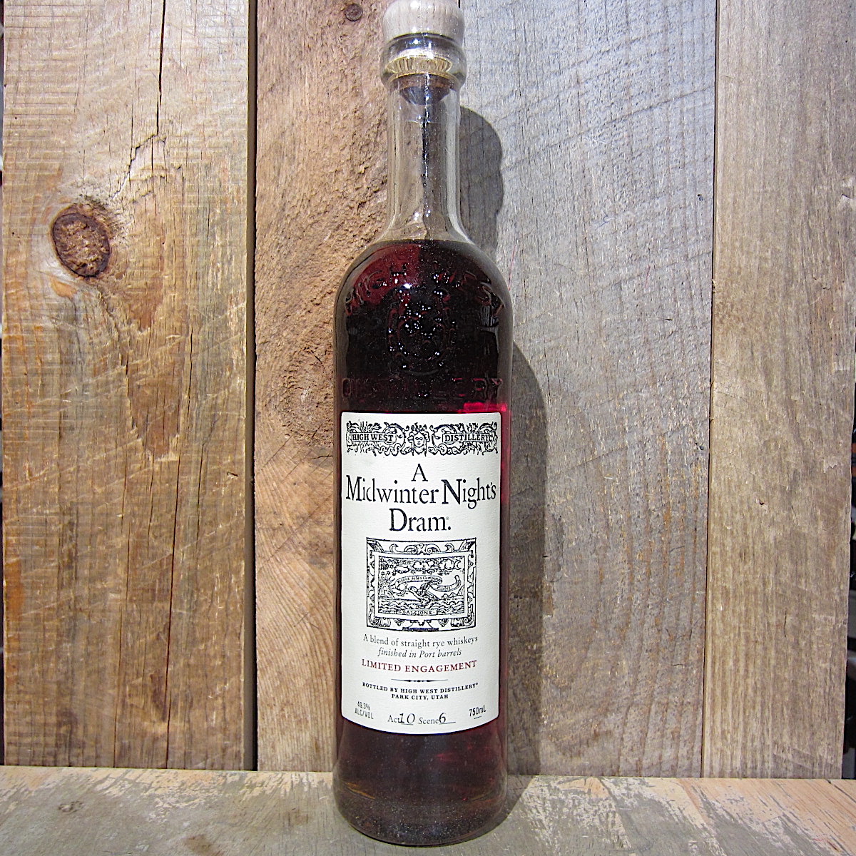 High West A Midwinter Nights Dram Act 11 Scene 2 750ml Oak and Barrel